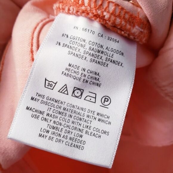 Pilcro & The Letterpress Peach Stat‎ Slim Crops - Picture 5 of 5